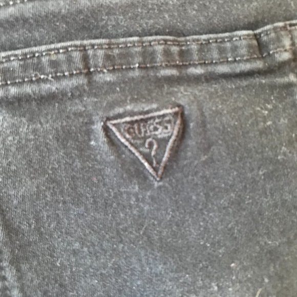 ⚡️SOLD⚡️ Guess Black Biker Short Shorts Hot Pants Size 24 - Picture 5 of 6